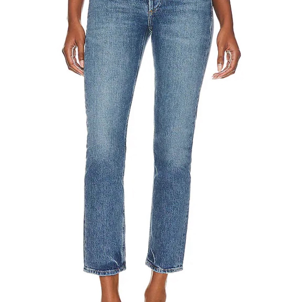 AGOLDE Riley Long High Rise Straight Jeans 28